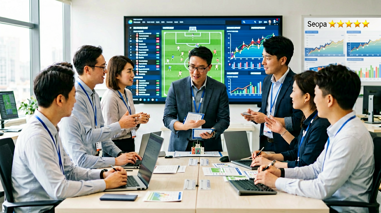 赛事数据分析展示统计图表与战术板画面